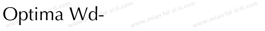 Optima Wd字体转换